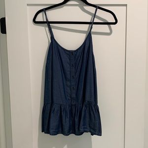 Straps, ruffle bottom